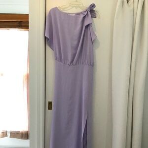 ASOS Tie-Shoulder Lavender Midi Dress, Size 8, Like new